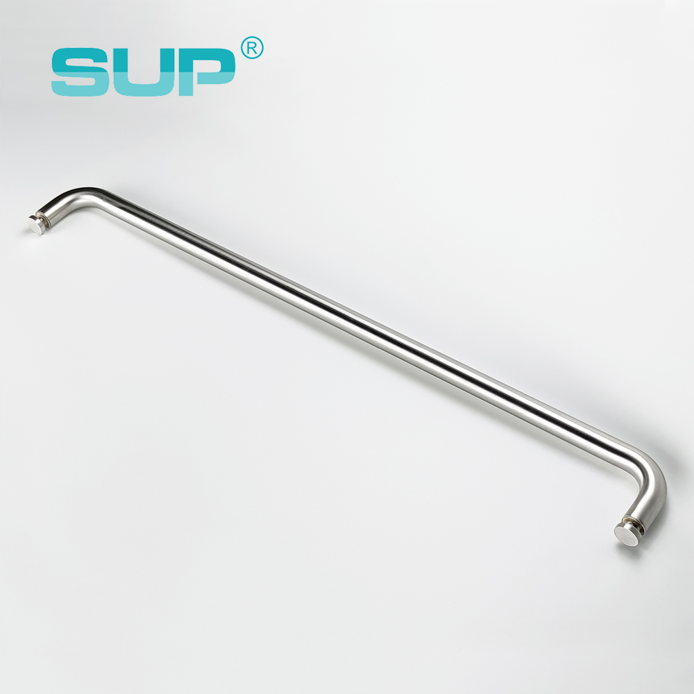 Glass mounting sliding 304 shower door stainless steel towel rail, glass door rail, bathroom shower door rail DH502-24